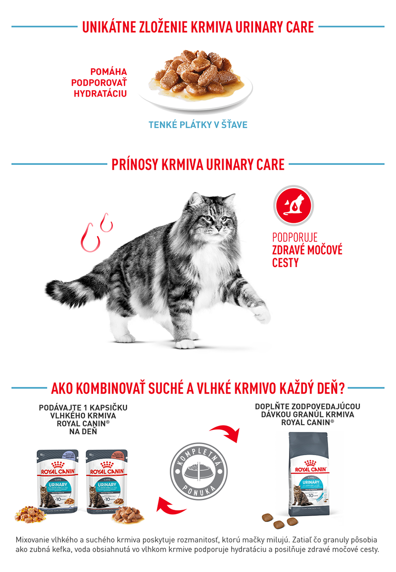 ROYAL CANIN Urinary Care kapsičky v šťave pre dospelé mačky na podporu zdravia močových ciest 12 x 85g