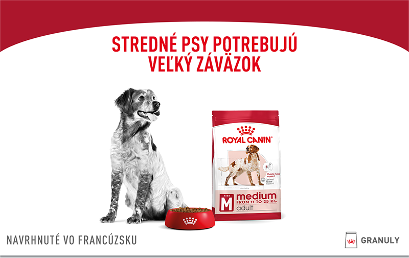 ROYAL CANIN Medium Adult granule pre dospelých psov stredných plemien starších ako 12 mesiacov