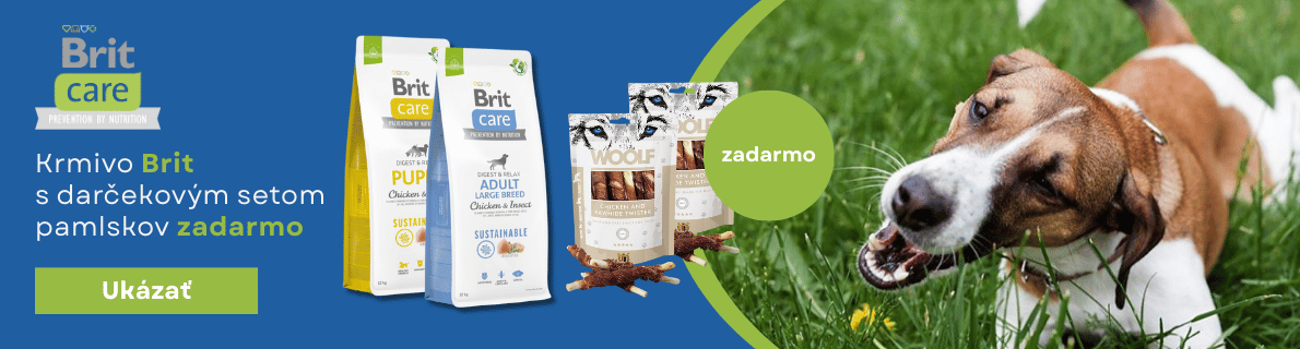 Akcia BRIT na vybrané produkty maškrty WOOLF zadarmo