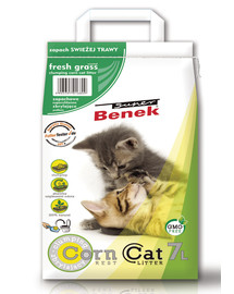 BENEK Super Corn Cat Podstielka s vôňou sviežej trávy 7 l x 2 (14 l)