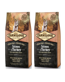 CARNILOVE Salmon & Turkey for Large Breed Puppy 2 x 12 kg