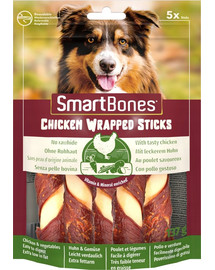 SmartBones Chicken Wrap Sticks medium – Žuvacie tyčinky s kuracím mäsom 5 ks