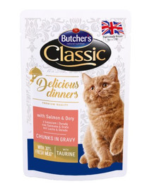 Butcher's Cat Class. Delic. Dinn. s lososom 100 g