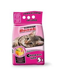 BENEK Super Compact bentonitové stelivo pre mačky citrusová sviežosť 25 l