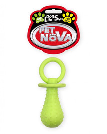 PET NOVA DOG LIFE STYLE hračka so zvončekom 14cm, žltá, mätová aróma