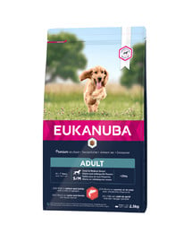 EUKANUBA Dog Dry Base Adult Granule pre psov Malé a stredné plemená Losos & Jačmeň 2,5 kg