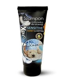 FREXIN Sensitive Šampón s kondicionérom pre šteniatka med a bavlna 220 g