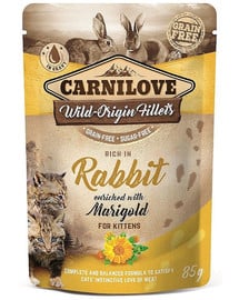 CARNILOVE Rabbit & Marigold 24 x 85g Kapsička pre mačky králičie s nechtíkom