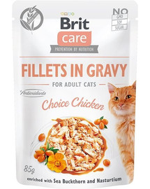 Brit Care Cat  Kuracie filety v omáčke pre mačky 24 x 85 g