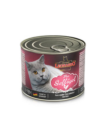 LEONARDO Quality Selection Konzerva pre mačky bohatá na hydinu 6 x 200 g