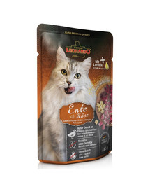 LEONARDO Finest Selection Kačacie so syrom pre mačky 16 x 85 g