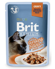 BRIT Premium Krmivo - Filety z morčacieho mäsa v omáčke 24 x 85 g