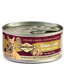 CARNILOVE Cat chicken & lamb 12 x 100 g kuracie a jahňacie mäso pre mačky