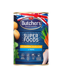 BUTCHER'S Superfoods Dog držky a kuracie kúsky v aspiku konz. 400 g