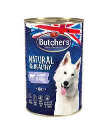 BUTCHER'S Natural&Healthy Dog Jahňacie s ryžou Paté 1200 g