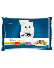 GOURMET Perle Meat Duet Krmivo pre mačky v omáčke 4x85g
