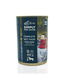 SIMPLY FROM NATURE  Konzerva pre psa konské mäso/ľanové semiačka 6 x 400 g
