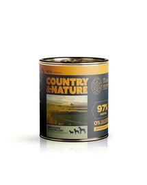 COUNTRY & NATURE Konzerva z morčacieho mäsa bez obilnín s brokolicou 850 g