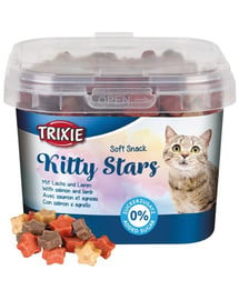 TRIXIE Soft Snack Kitty Stars - hviezdičky s lososom a jahňacím 140 g