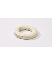 MACED Ring Lisovaný kruh, biely 7.5 cm