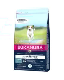 EUKANUBA Grain Free Small & Medium Granule pre dospelých psov  malých a stredných plemien 3 kg