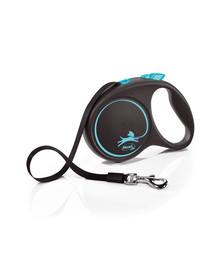 FLEXI Vodítko Black Design L lanko 5 m modré