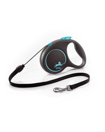 FLEXI Vodítko Black Design M lanko 5 m modré
