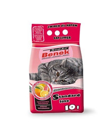 BENEK Super Standard Podstielka pre mačky citrusová sviežosť 10 l x 2 (20 l)