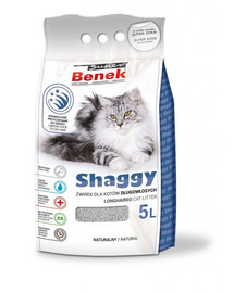 BENEK Super Shaggy bentonitové stelivo pre mačky 5 l x 2 (10 l)