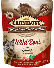 CARNILOVE Dog Paté Wild Boar with Rosehips 300g