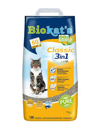 BIOKAT'S Classic 3v1 Stelivo pre mačky 18 l