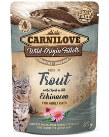 CARNILOVE Cat Pouch Trout & Echinacea 85g