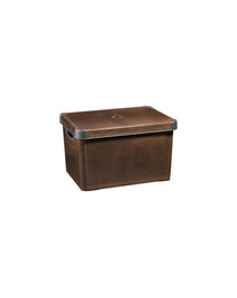 CURVER Deco Stockholm L Leather Box s koženým vekom