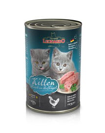 LEONARDO Quality Selection Kitten Paštéta pre mačiatka s hydinovým mäsom 400 g