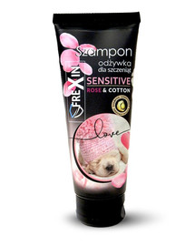 FREXIN Sensitive Šampón s kondicionérom pre šteniatka Ruža & bavlna 220 g