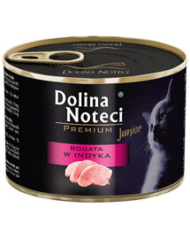 DOLINA NOTECI Premium Junior Bohaté na morčacinu pre mačiatka 185 g