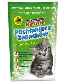 BENEK Sanitizer / Pohlcovač zápachov s vôňou zeleného lesa 450g