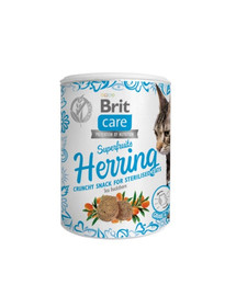 BRIT Care Cat Snack Superfruits herring Pochúťky pre kastrované mačky 100 g