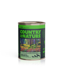 COUNTRY&NATURE Bezobilné mokré krmivo Jeleň s kuskusom 800 g