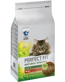 PERFECT FIT Natural Vitality s hovädzím a kuracím pre dospelé mačky 6 kg