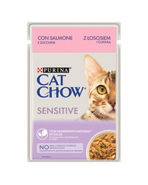 PURINA CAT CHOW Sensitive losos s cuketou v omáčke 26 x 85 g