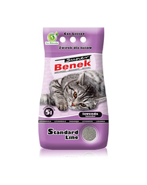 BENEK Super Standard Bentonitové stelivo pre mačky levanduľa 5l