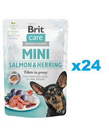BRIT Care Mini Pouch Salmon and Herring Sterilised 24x85g