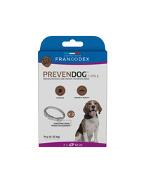 VIRBAC PREVENDOG Biocídny obojok 60 cm pre psov do 25 kg 2 ks