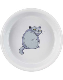 TRIXIE Keramická miska pre mačku s motívom mačky 0,25l / 13cm