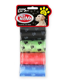 PET NOVA Dog Lifestyle vrecká na psí odpad, 4 role x 20 ks