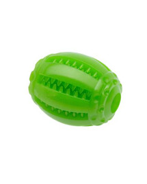 COMFY Hračka mätová Dental Rugby zelená  8X6,5cm