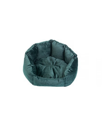 FERA Ring zelená oválna posteľ M/L 68x60x28 cm