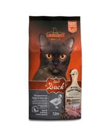 LEONARDO Adult Krmivo pre mačky Kačacie mäso & ryža 7,5 kg