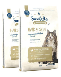 SANABELLE Hair&skin Krmivo pre mačky pre lepšiu srsť 20 kg (2 x 10 kg)